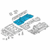 OEM 2014 Nissan Leaf Floor Front Diagram - 74312-3NF0A