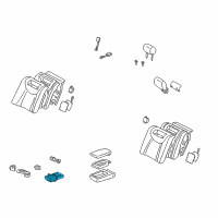 OEM 2005 Lexus GS300 Rear Seat Center Armrest Cup Holder Sub-Assembly Diagram - 72806-50010-B1