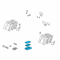 OEM 2002 Lexus LS430 Rear Seat Armrest Assembly, Center Diagram - 72830-50680-A6
