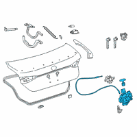 OEM Toyota Camry Lock Assembly Diagram - 64600-06070