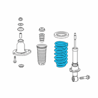 OEM Honda Passport Spring, Rear Passenger Side Diagram - 52441-TGT-A03