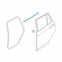 OEM 2013 BMW X3 Outer Weatherstrip, Rear Left Door Diagram - 51-22-7-205-743