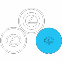 OEM 2003 Lexus RX300 Ornament Sub-Assy, Wheel Hub Diagram - 42603-24250
