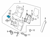 OEM 2022 Nissan Versa Insert-Cup Holder, Rear Seat Armrest Diagram - 88775-5EH1B