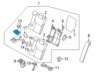 OEM Nissan Versa Insert-Cup Holder, Rear Seat Armrest Diagram - 88775-5EH1B