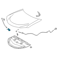 OEM 2021 Lexus UX250h Hood Lock Assembly Diagram - 53510-76071