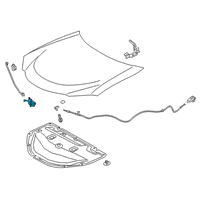 OEM 2019 Lexus UX200 Hood Lock Assembly Diagram - 53510-76071