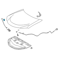 OEM 2020 Lexus UX250h Holder Hood Stay Diagram - 53452-76020