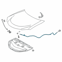 OEM 2022 Lexus UX200 Cable Assembly, Hood Loc Diagram - 53630-76030