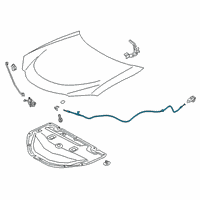 OEM 2019 Lexus UX250h Cable Assembly, Hood Loc Diagram - 53630-76030