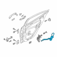 OEM 2018 Hyundai Ioniq Latch Assembly-Rear Door, LH Diagram - 81410-G2000