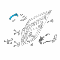 OEM 2020 Hyundai Ioniq Rear Door Outside Grip, Left Diagram - 83651-G2010