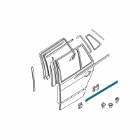 OEM 2003 BMW 525i Moulding, Door, Primed, Rear Right Diagram - 51-13-7-036-702