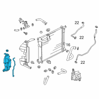 OEM 2014 Nissan Versa Tank Assy-Radiator Reservoir Diagram - 21710-1HS3B