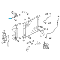 OEM 2016 Nissan Versa Hose-Radiator, Upper Diagram - 21502-1HK3A