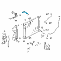 OEM 2016 Nissan Versa Hose-Radiator, Upper Diagram - 21501-3HC3A