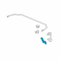 OEM Acura TL Bracket, Right Rear Link Stabilizer Diagram - 52331-TK4-A00