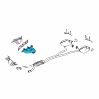 OEM 2008 Cadillac STS Engine Exhaust Manifold Diagram - 12571101