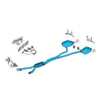 OEM 2004 Cadillac CTS Exhaust Muffler (W/Resonator, Exhaust & Tail Pipe) *Code Je, 4217 Diagram - 25766060