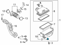 OEM Toyota Filter Case Grommet Diagram - 17769-25030