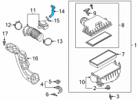 OEM 2021 Toyota Sienna Vent Hose Diagram - 12262-25080