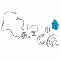 OEM BMW 430i Gran Coupe Disc Brake Caliper Left Diagram - 34-11-6-850-931