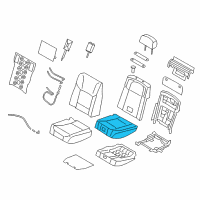 OEM BMW 750Li Foam Section, Comfort Seat, A/C, Left Diagram - 52-20-7-303-387