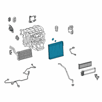 OEM 2019 Toyota Camry Evaporator Core Diagram - 88501-06430