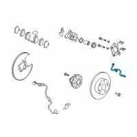 OEM Honda Hose Set, Left Rear Brake Diagram - 01468-T2A-P00