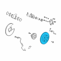 OEM Honda Accord Disk, Rear Brake Diagram - 42510-T2F-A00