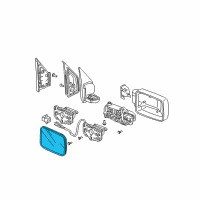 OEM 2007 Honda Element Mirror, Driver Side (Flat) Diagram - 76253-SCV-A01