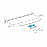 OEM 2018 Lexus RX350 Knob, Package Tray Trim Diagram - 64348-48010-E0