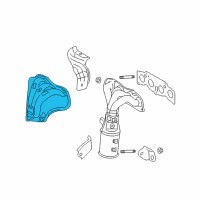 OEM Pontiac Vibe Shield, Exhaust Manifold Outer Heat Diagram - 19185420