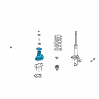 OEM 2007 Honda Element Base, Rear Shock Absorber Mounting Diagram - 52675-SCV-A02