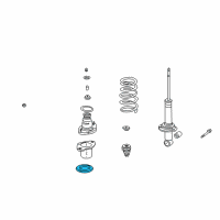 OEM Honda Element Rubber, Rear Spring Mounting Diagram - 52686-SCV-A01