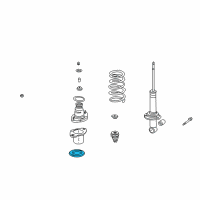 OEM 2004 Honda Element Rubber, Rear Spring Mounting Diagram - 52686-SCV-A01