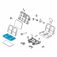 OEM 2010 Ford Transit Connect Seat Cushion Pad Diagram - 9T1Z-1763841-B