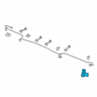 OEM Acura MDX Sensor Assembly, Parking (Lunar Silver Metallic) (With Clip) Diagram - 39680-TLA-Y01ZD