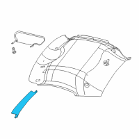 OEM 2016 Dodge Viper Molding-A Pillar Diagram - 1UL82DX9AB