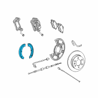 OEM 2009 Dodge Sprinter 2500 Parking Brake Rear Shoes Diagram - 68019140AB