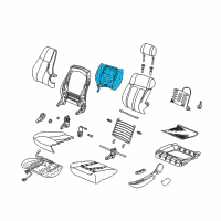 OEM Saturn LS Heater Asm, D&Passenger Seat Back Cushion Diagram - 22692326