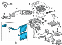 OEM 2022 Cadillac CT5 Evaporator Core Diagram - 84763267