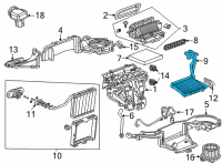 OEM 2021 Cadillac CT4 Heater Core Diagram - 84609273