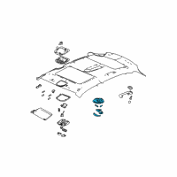 OEM 2005 Chevrolet Malibu Bezel Asm-Dome Lamp *Gray Diagram - 22691348