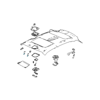 OEM 1995 GMC Jimmy Visor Lamp Bulb Diagram - 9436789