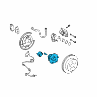 OEM Lexus NX300 Rear Axle Hub & Bearing Assembly Diagram - 42450-0R010