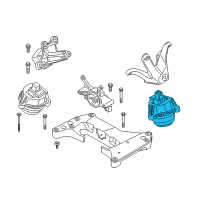 OEM 2018 BMW 750i xDrive Engine Mount Left Diagram - 22-11-6-860-453