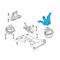 OEM 2017 BMW 750i xDrive Engine Mount Left Diagram - 22-11-6-861-549