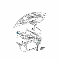 OEM 2003 Ford Expedition Release Handle Diagram - 2L1Z-16916-AAC