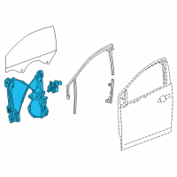 OEM 2016 Chevrolet Volt Window Regulator Diagram - 84585093